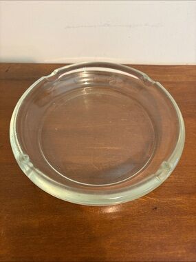 Clear Glass Ashtray - Simple Round Design